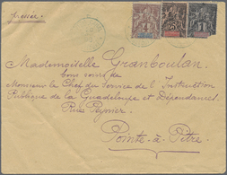 Br Guadeloupe: 1899. Envelope Addressed To The 'Chef De Service, Pointe-a-Pitre' Bearing Yvert 27, 1c Black/blue (corner - Covers & Documents