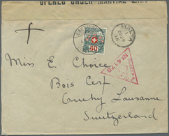 Br Malta: 1916. Unstamped Censored Envelope Addressed To Switzerland Cancelled By Malta Cds With 'Passed By Censo - Malta