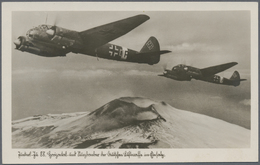 Ansichtskarten: Propaganda: 1940/1945, "Messerschmitt Me 110 Im Flug" Gelaufen, "Ju 88 Sturzkampfbom - Partiti Politici & Elezioni