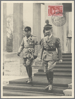 Ansichtskarten: Propaganda: 1941, "HITLER Und MUSSOLINI" Original Pressefoto Photo Hoffmann München - Partiti Politici & Elezioni