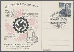 Ansichtskarten: Propaganda: 1941, "Tag Der Briefmarke" Wiener Lokomotivfabrik A.-G. Werk Wiener Neus - Partiti Politici & Elezioni