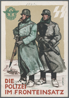 Ansichtskarten: Propaganda: 1942, "Die Polizei Im Fronteinsatz" Streife Im Osten Zum Tag D. Dt. Poli - Partiti Politici & Elezioni