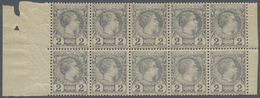** Monaco: 1885, 2 C Lilac In Block Of Ten, Mint Never Hinged - Unused Stamps