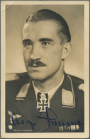 Ansichtskarten: Propaganda:  Fotoansichtskarte Oberst Galland Höchstdekorierter Flieger 2. Weltkrieg - Partiti Politici & Elezioni