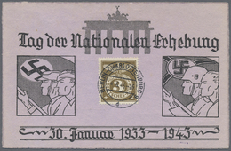 Ansichtskarten: Propaganda: 1943, "Tag Der Nationalen Erhebung 30. Januar 1933-1943" Mit Stempel Ber - Partiti Politici & Elezioni
