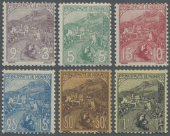 ** Monaco: 1919, 2 C+3 C To 1 Fr+1 Fr (set Without 5 Fr) Mint Never Hinged, Mi 850.- - Unused Stamps