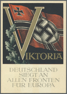 Ansichtskarten: Propaganda: 1944, "Viktoria Deutschland Siegt An Allen Fronten" Mit Sonderstempel Kö - Partiti Politici & Elezioni