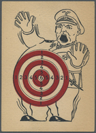 Ansichtskarten: Propaganda: ANTI-NS, Zwei Karikaturen MUSSOLINI Und GÖHRING, Vermutlich 1945, Ungebr - Partiti Politici & Elezioni
