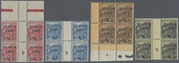 **/ Monaco: 1920, Hochzeit Der Prinzessin Charlotte, 8 Werte Im Viererblock, Meist Als Zwischenstegpaare (teils An - Unused Stamps