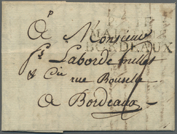 Br Haiti: 1803, Folded Letter From LE CAP Sent With French Seapost And "POSTE MARITIME BORDEAUX" To Bordeaux. - Haïti