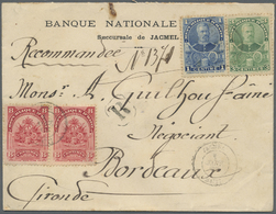 Br Haiti: 1902. Registered Envelope Addressed To France Bearing Yvert 47, 3c Blue, Yvert 51, 3c Green And Yvert 56, 8c C - Haiti