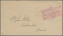 GA Hawaii - Ganzsachen: 1884-93: Two MISPRINTED Postal Staionery Envelopes 2c. Rose, Format B (151:86), Both With Stamps - Hawaii