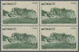 ** Monaco: 1939, 10 Fr Dark Green In Block Of Four Mint Never Hinged - Nuovi