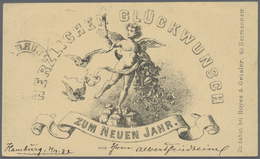 Ansichtskarten: Vorläufer: 1872, "Herzlichen Glückwunsch Zum Neuen Jahr" Vorläuferkarte Mit 0,5 Gr. - Non Classificati