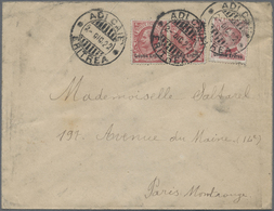 Br Italienisch-Eritrea: 1922. Envelope (soiled And Creased) Addressed To Paris, France Yvert 32, 10c Rose (pair) And Yve - Erythrée