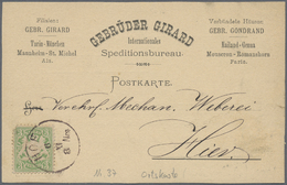 Ansichtskarten: Vorläufer: 1877, Avis-Karte GEBRÜDER GIRARD Internationales Speditionsbureau Turin M - Zonder Classificatie