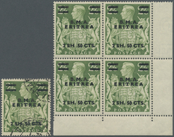 **/O Italienisch-Eritrea: 1948, British Military Mail, 2s.50c. On 2s.6d., Variety "misplaced Stop", Single Used Copy And - Eritrea