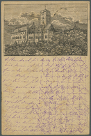 GA Ansichtskarten: Vorläufer: 1877, "Wartburg" (ohne Bildbezeichnung) Auf GA DR 5 Pfennige Mit K1 EISEN - Non Classés