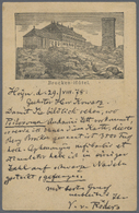 Ansichtskarten: Vorläufer: 1878, "BROCKEN-HOTEL", Vorläuferkarte Mit R2 HOYM 29.8 , Die Marke Ist Le - Zonder Classificatie