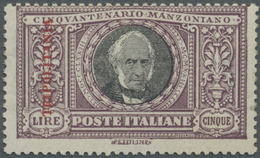 * Italienisch-Tripolitanien: 1924, 5 L. Violet And Black, Mint Tiny Hinge Remain, Expertised Diena, Sassone Catalogue Va - Tripolitaine