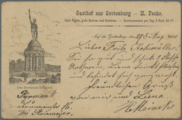 GA Ansichtskarten: Vorläufer: 1880, GROTENBURG, Gasthof Zur Grotenburg Abbildung Das Hermanns-Denkmal, - Non Classificati