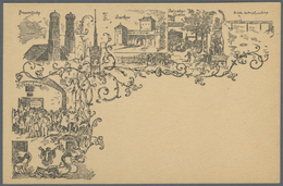 Ansichtskarten: Vorläufer: 1880/1882 Ca, MÜNCHEN, Mehrbildkarte Mit U.a. Hofbräuhaus Und Großhesselo - Unclassified