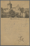 GA Ansichtskarten: Vorläufer: 1880, RUDELSBURG, Vorläuferkarte 5 Pf. Lila Als Privatganzsache Mit Bahnp - Unclassified