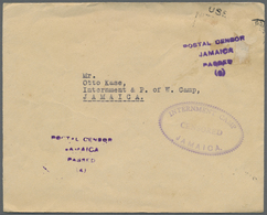 Br Jamaica: 1941. Envelope Written From Valparaiso Addressed To 'Mr Otto Kasa, Internment & P. Of W. Camp, Jamaica,' Wit - Jamaica (1962-...)