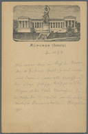 Ansichtskarten: Vorläufer: 1881, MÜNCHEN, Bavaria Gestempelt München Mit Leichten Gebrauchsspuren. - Unclassified