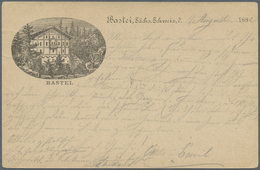 Ansichtskarten: Vorläufer: 1882, BASTEI Sächs. Schweiz, Frühe Vorläuferkarte Mit Ovalem Bild, Mit 5 - Unclassified