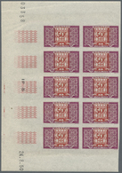 ** Monaco: 1950, 1 - 50 Fr. Portomarken, 25 Komplette Sätze UNGEZÄHNT In Postfrisch Einwandfreien Bogenteilen Tei - Unused Stamps
