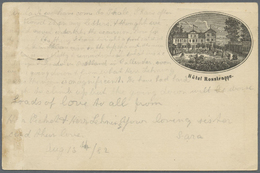 GA Ansichtskarten: Vorläufer: 1882, ROSSTRAPPE, Hotel Rosstrappe, Vorläuferkarte 10 Pf. Adler Rot Mit K - Zonder Classificatie