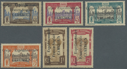 * Kamerun: 1915, 1 C. - 2 Fr. Complet Set Of Unused Stamps Of Gabon With Inscription "AFRIQUE EQUATORIALE-GABON" Overpri - Camerun (1960-...)