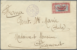 Br Kamerun: FRENCH OCCUPATION: 1916 (11.7.), Middle Congo Leopard 10c. Carmine/blue With Three-line Opt. 'CAMEROUN / Occ - Camerún (1960-...)