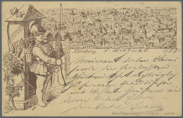 Ansichtskarten: Vorläufer: 1883, NÜRNBERG: 5 Pf Auf Ansichtskartenvorläufer Mit Abbildung Stadtansic - Non Classificati