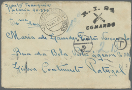 Br Kap Verde: 1943. Unstamped Envelope (opening Faults) Written From The 'Regiment De Lnfantaria No 24', Lihal Do Sal Ad - Cape Verde