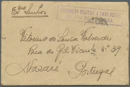 Br Kap Verde: 1944. Unstamped Envelope Written From Mindelo St. Vincente To Nazare Cancelled By 'Expedicao Militar A Cab - Cap Vert