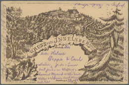 GA Ansichtskarten: Vorläufer: 1884, INSELBERG, Zwerge, Vorläuferkarte 5 Pf. Lila Als Privatganzsache Mi - Non Classificati