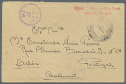 Br Kap Verde: 1944. Unstamped Envelope Written From St. Vincente To Lisboa Endorsed On Reverse 'Regiment Of Infantery 23 - Isola Di Capo Verde