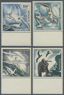 ** Monaco: 1955, 100 Fr To 1000 Fr Sea Birds, Lower Margin Set, Mint Never Hinged - Unused Stamps