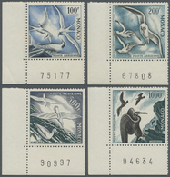 ** Monaco: 1955, 100 Fr To 1000 Fr Sea Birds, Corner Margin With Arc Numbers, Mint Never Hinged - Neufs