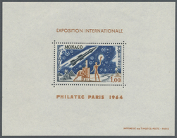 * Monaco: 1964, PHILATEC PARIS Sonderdruck In Blockform, Ungebraucht Mit Falzspur, Mi. Für ** 550.- - Unused Stamps