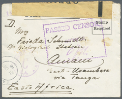 Br Kenia - Britisch Ostafrika Kompanie: 1918. Stampless Envelope Headed 'Prisoner Of War' Written From Ahmednagar Camp W - Africa Orientale Britannica