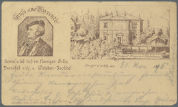 Ansichtskarten: Vorläufer: 1885 Ca., BAYREUTH "Wagner-Oper Tristan Und Isolde", Vorläuferkarte Des V - Non Classificati