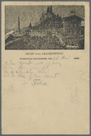 GA Ansichtskarten: Vorläufer: 1885, DRACHENFELS, Vorläuferkarte 5 Pf. Lila Mit K1 KÖNIGSWINTER 25.8.85 - Non Classificati