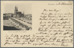Ansichtskarten: Vorläufer: 1885, DRESDEN, Von "Stadt Wien" Gesehen, Vorläuferkarten Mit K1 DRESDEN-A - Non Classificati