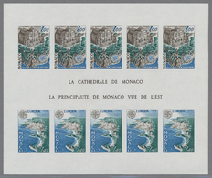 ** Monaco: 1976, 1978 Und 1980, Drei Postfrische "Europa Union"-Blocks Ungezähnt, Tadellos, Yvert 1620,-- - Neufs