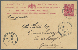 Br Kenia - Britisch Ostafrika: 1914. East Africa And Uganda Postal Stationery Card 6c Carmine Cancelled By Mumias/E.A.P. - Africa Orientale Britannica
