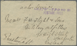 Br Kenia - Britisch Ostafrika: 1915. Stampless Envelope Addressed To England Endorsed 'On Active Service' Cancelled By ' - Africa Orientale Britannica