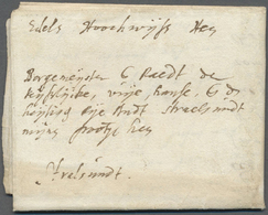 Br Niederlande - Vorphilatelie: 1695, Very Early Letter From Den Haag With Complete Content To The Mayor Of STRAL - ...-1852 Prephilately